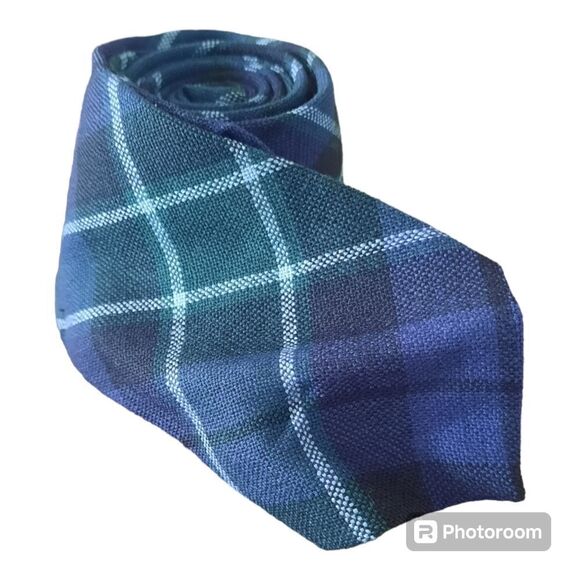 Vintage 100% New Wool Scottish Tartan Plaid Tie - Picture 1 of 3